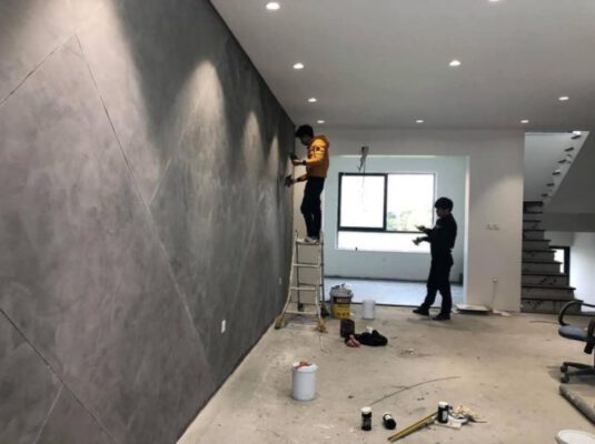 Thi công sơn hiệu ửng giả bê tông